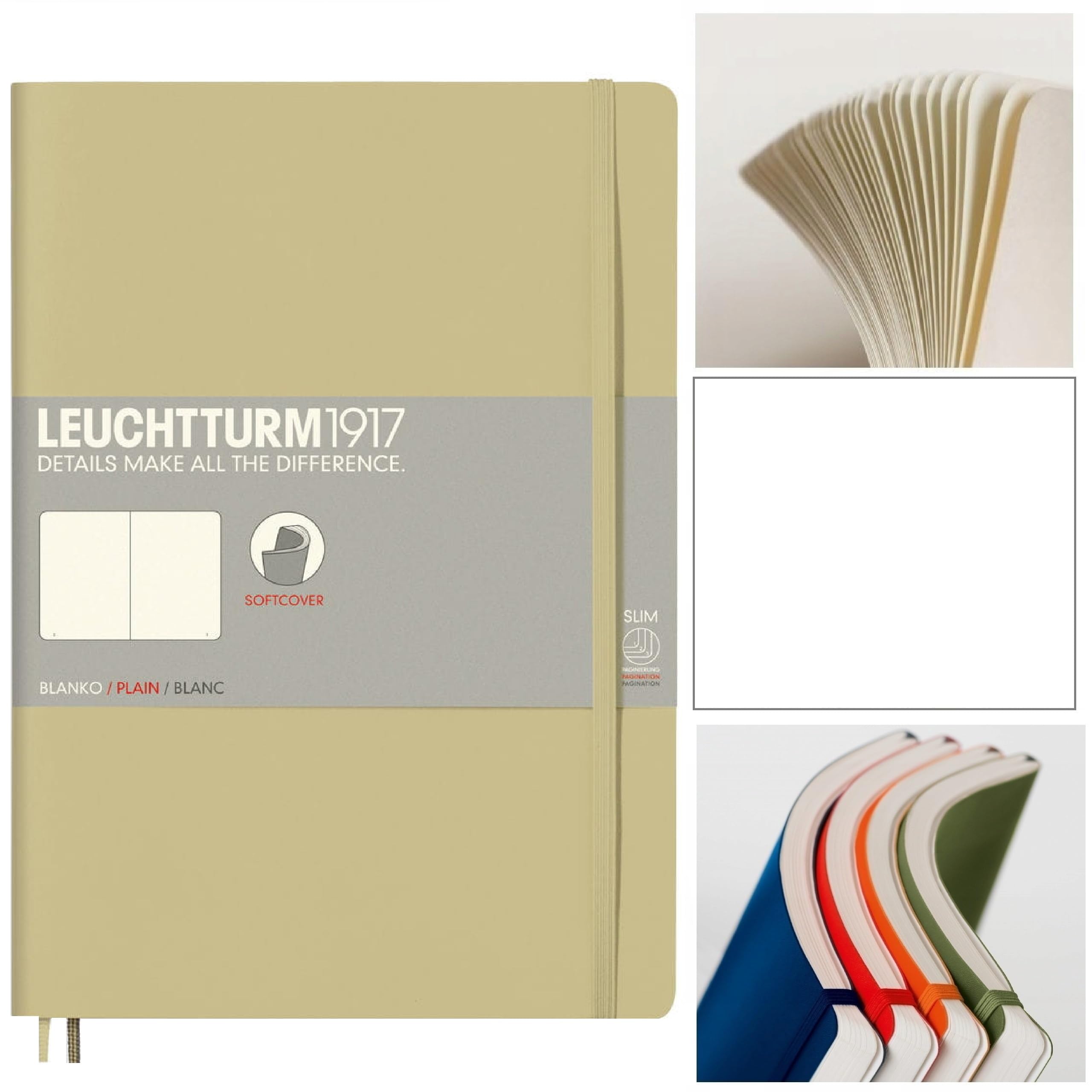 

LEUCHTTURM1917 Notebook B5 Plain Softcover Sand 355306