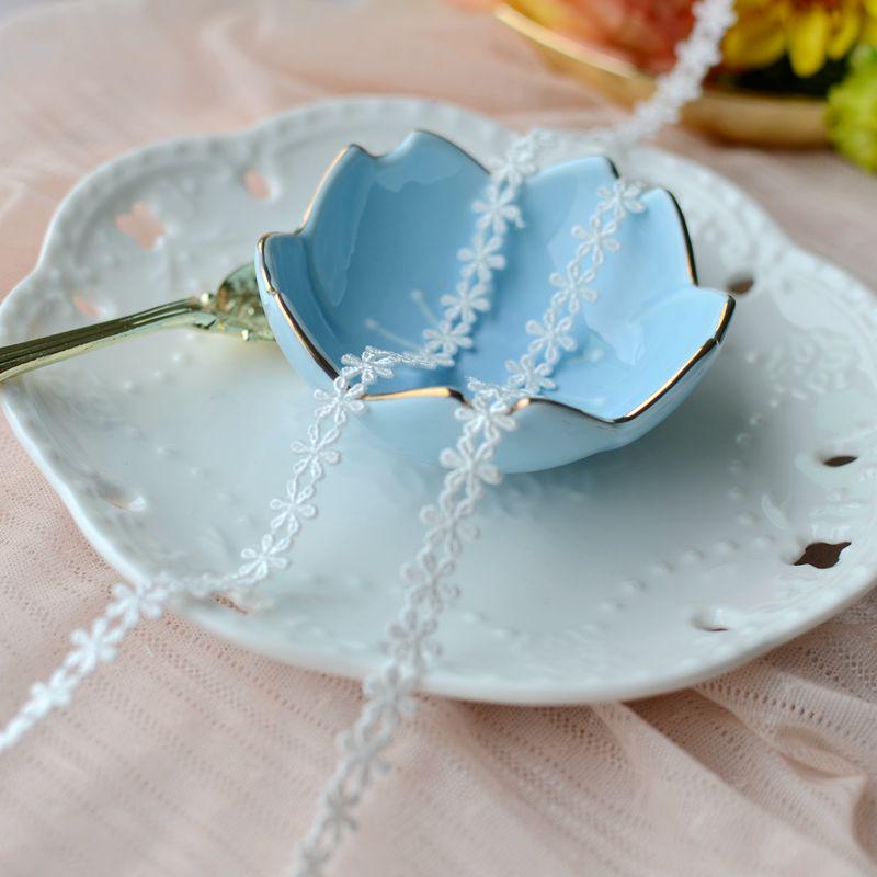 Mini Embroidered Lace Trimming for Doll Clothes - Fine Water Soluble Material