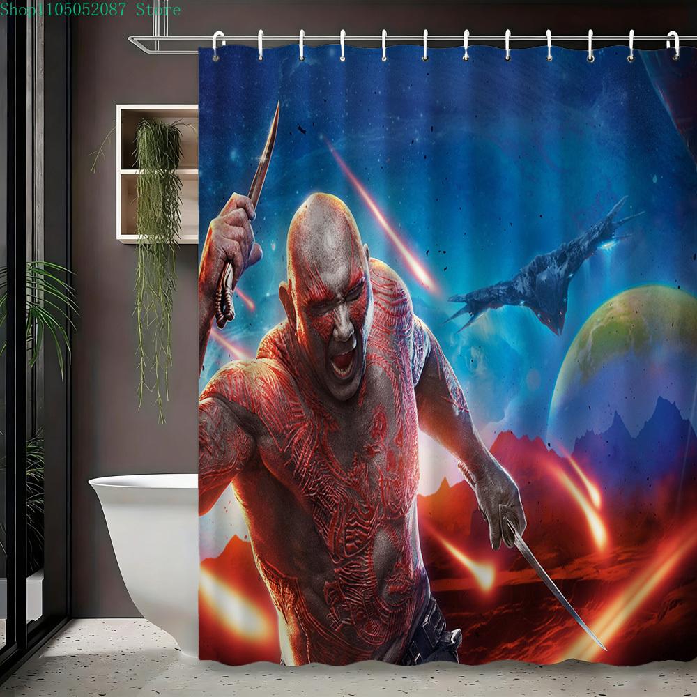 Star-Lord Guardians Of The Galaxy Space Battle Waterproof Shower Curtain For Bathroom Decor