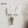 No Residue Adhesive Hook Pumpkin Ghost Key Hook, 3D Printed Halloween Wall Decor, Self Holder, Drill Hanging Orange