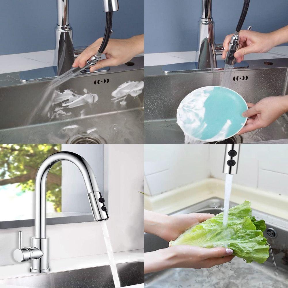 Chrome Faucet Head Replacement G 1/2 Spray Head Durable Faucet Tap Kitchen Bathroom