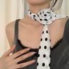 Foulard Mode Femme Design Créatif Élégant Point Rond et Charme Fleur de Rose Foulard de Cou