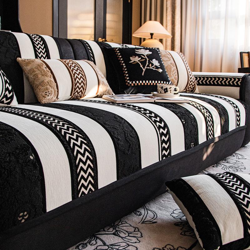 

2025 новый чехол на подушку сиденья дивана, полный комплект, легкая роскошь, ретро, высококлассный, всеобъемлющий, цельный чехол для дивана, универсальный для всех сезонов 70*180cm