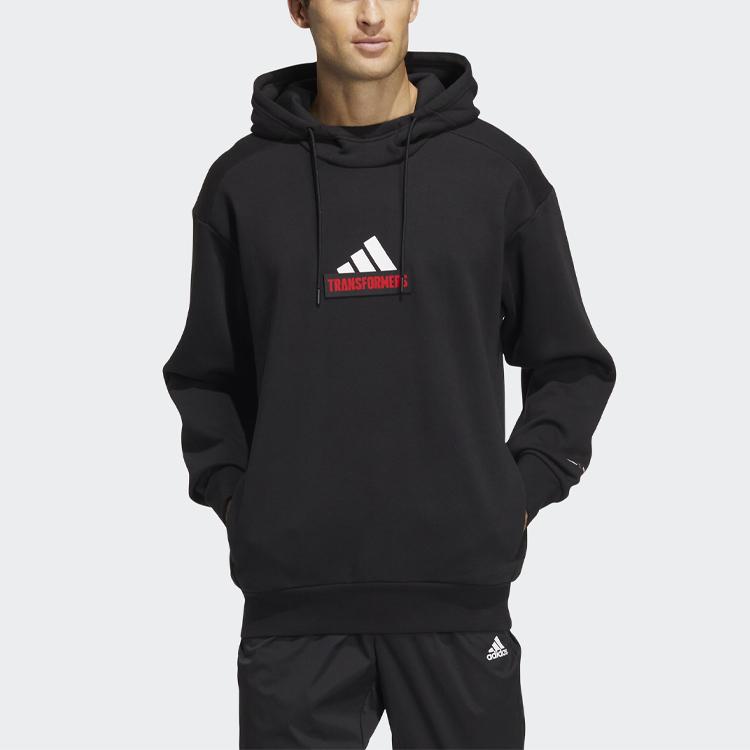 Adidas X Transformers Co-Branded Hoodie With Logo Print Men Hoodie Black HM7446