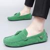 Leather Breathable Casual Loafers Shoes Outdoor Commute Leather Shoes for Men Slip On Business Italian Style Driving Flats Shoes