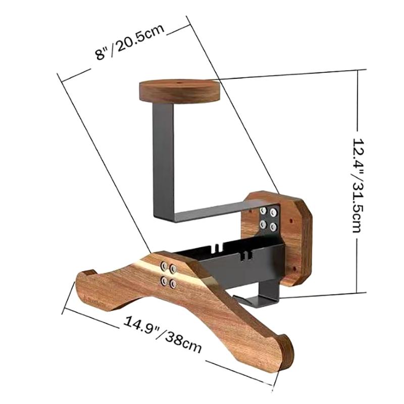Suport pentru căști Suport pe perete pentru căști de motocicletă Suport din lemn pentru căști de bicicletă Cu cârlige Suport pentru chei pentru cască, all-în-unul