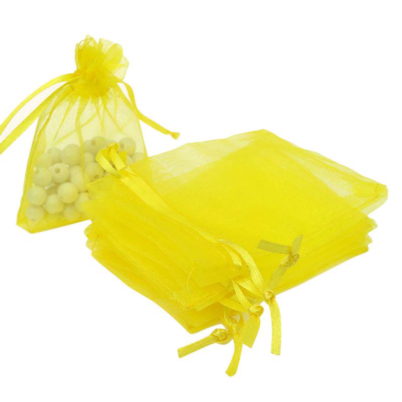 100pcs Organza Bag Christmas Drawstring Pouches Party Wedding Favor Gift Bags Small Size Multi-color for Holiday Party Favors