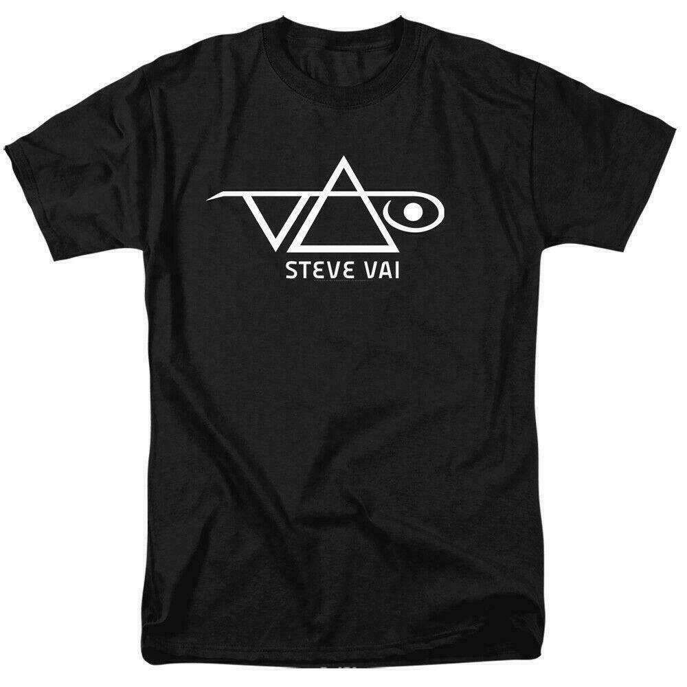 26 Steve Vai Logo T Shirt Licensed Rock N Roll Music Guitarist Band Tee Black Unisex T-Shirt L