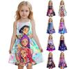 Sommerkleid für Kinder mit Rundhalsausschnitt und Cartoon-Print
