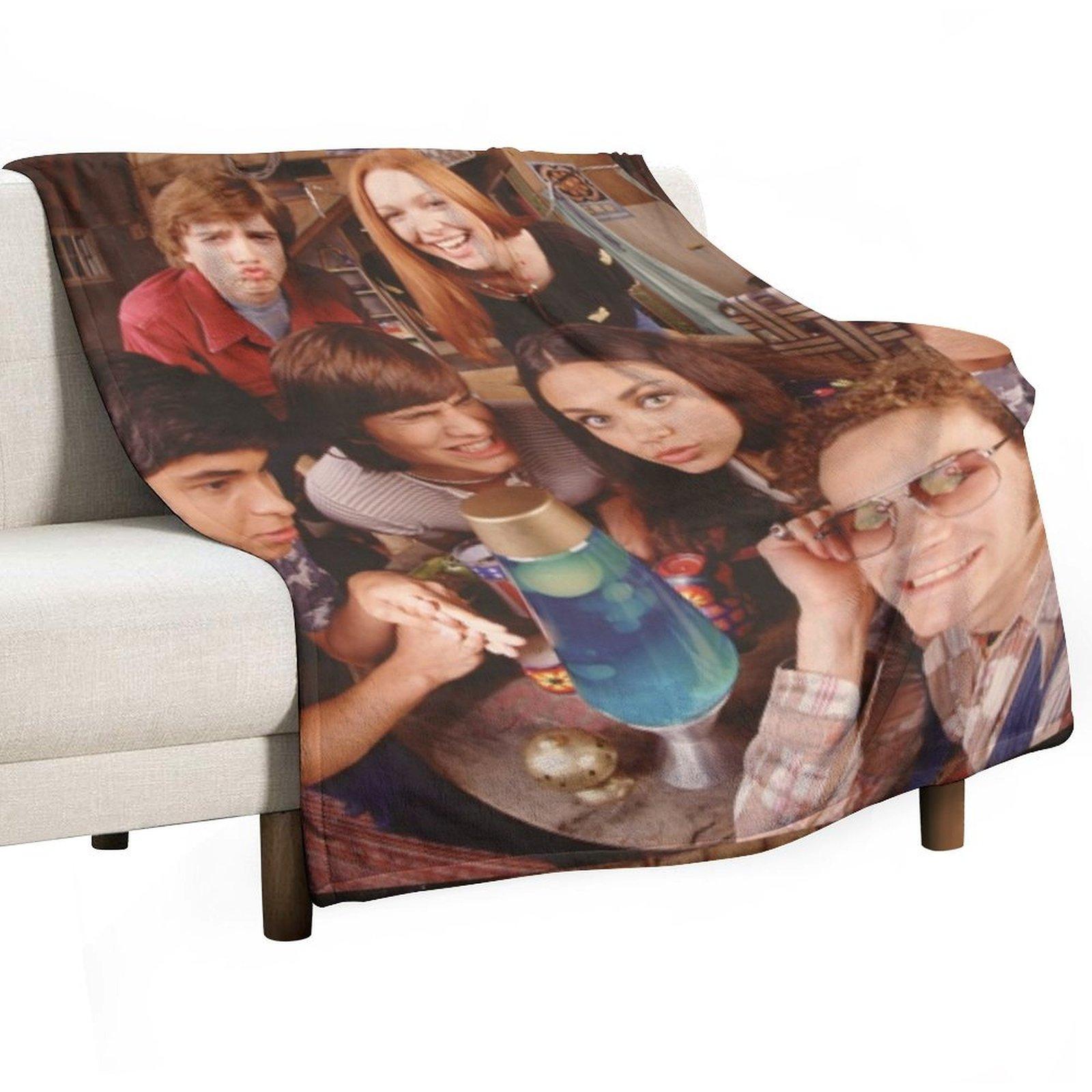 That 70s Show Fish Eye Photo Throw Blanket Decorative Throw Multi-Purpose Retros Blankets For Sofas Blankets 30x40in