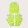 Cute Woman New Beanies with Gloves Knitted Solid Hat New 2025 Winter Hats