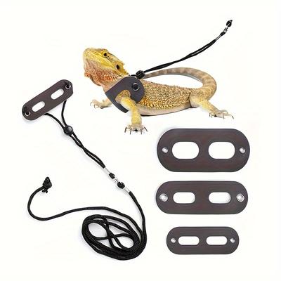 4Pcs Small Reptile Pet Leash, Large, Medium and Small 3 Sizes of Leash, 120cm Pet Leash Set