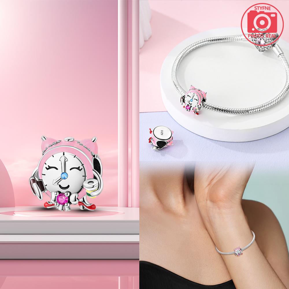 Copper Colourful Balloon Cloud Pend Charm Bracelets For Women Fit Pendant Charms Beads For Fine Jewelry Making Gift