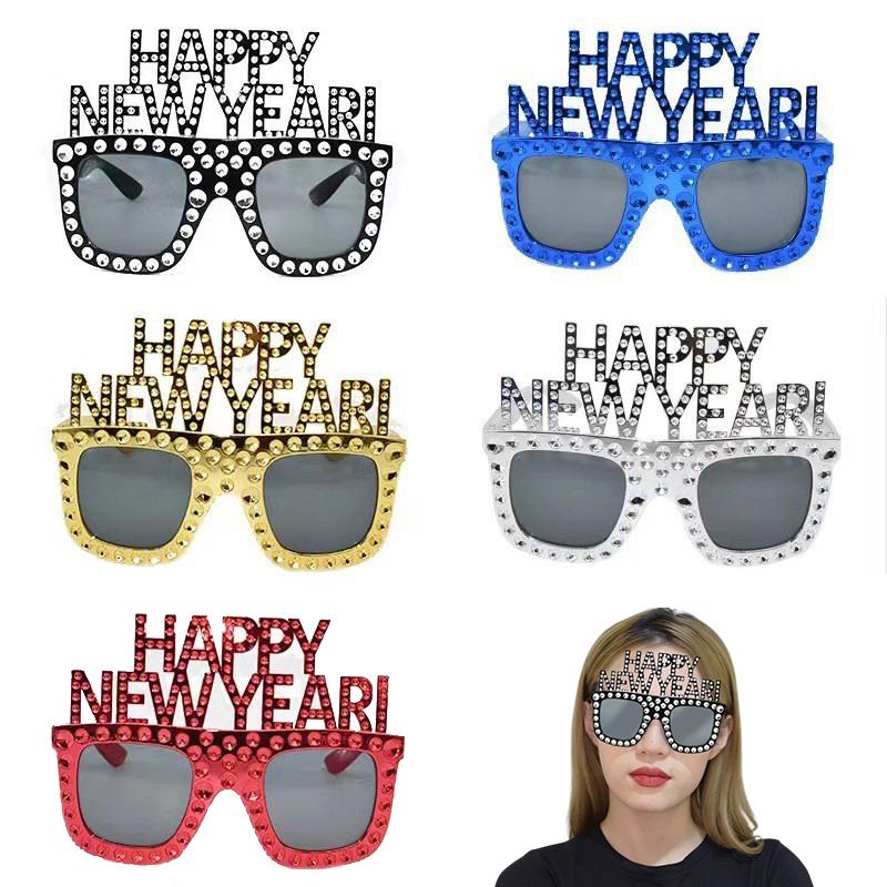 Funky Glasses For Christmas 2026 And  Year'S Gifts Happy  Year Decorative Glasses Party Props  Year Party Supplies