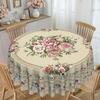 Spring And Summer Floral Tablecloths, Vintage Elegant Pink Rose Floral Designs, Spring And Summer Decorative Tablecloths