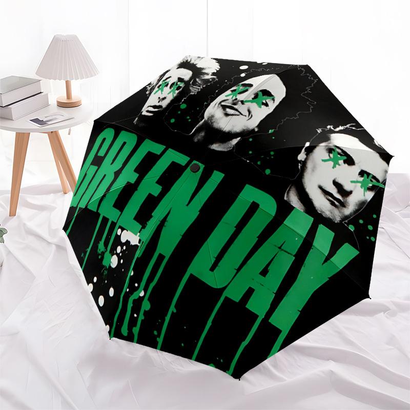 1pc Green Day Automatic Open/Close Umbrella Folding Umbrella, Portable Compact Travel Umbrella, Birthday/Christmas Gift for Men & Women L1110y20