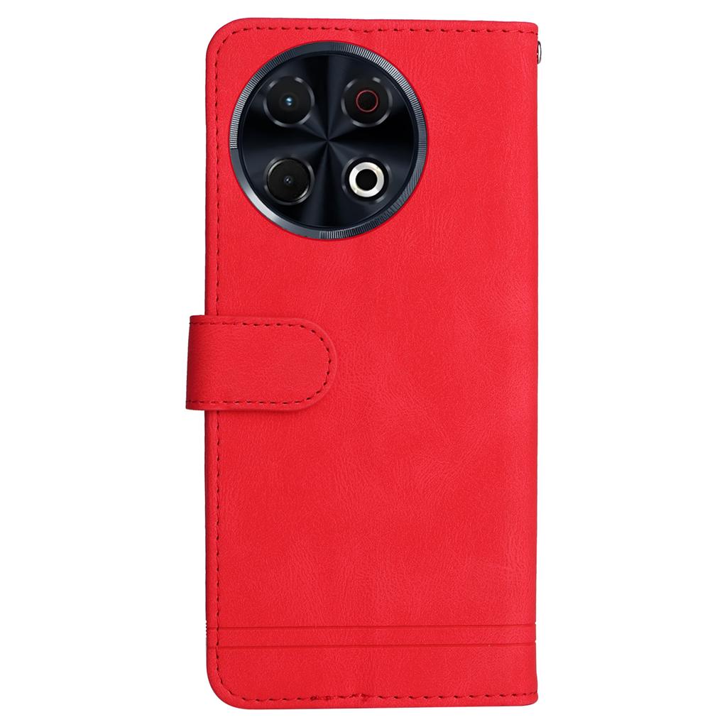 For TECNO Spark 30 Pro 4G Leather Wallet Cases Skin Touch Phone Cover Stand with Strap