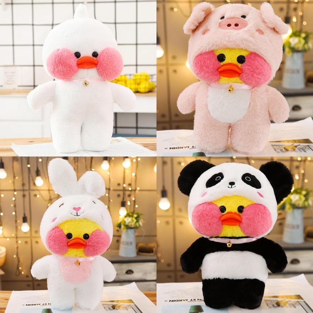 Urocza Kaczka Lalafanfan Cafe Jednorożec Totoro Panda Pluszowa Zabawka Miękka Uroczy Prezent