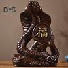 Schlangenstatue mit chinesischem Sternzeichen, kleine hölzerne Feng-Shui-Tierfigur, Schlangenskulptur zum Neujahrsfest 2025, Heim- und Bürodekor für Glück, Erfolg, Reichtum