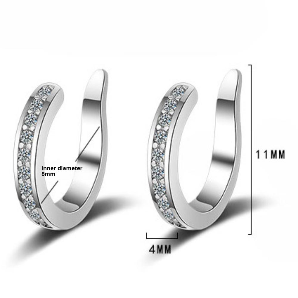 Nové opakovaně použitelné korekční klipy na uši Hypoalergenní pohodlné klipsové náušnice Punk Rock styl Klips na ucho bez dírky Unisex náušnice