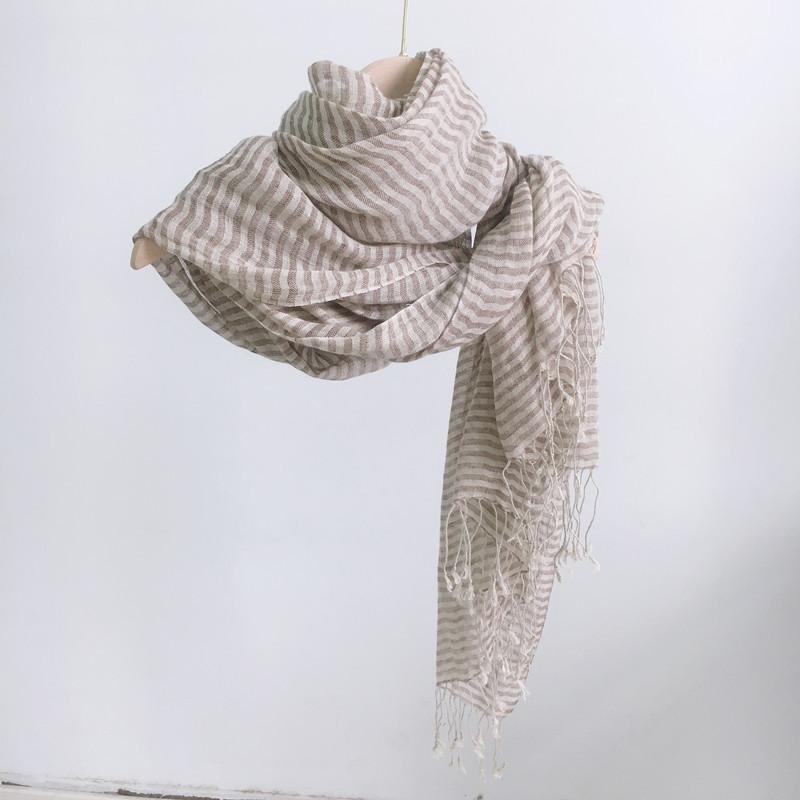 Linen  Scarf, Plaid Shawl  Four Seasons  Scarves  muslim scarf  scarfs for ladies