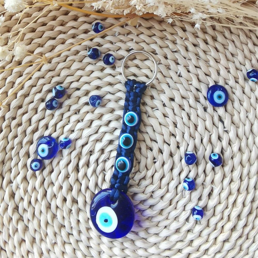 Boho Evil Eye Pendant Handmade Macrame Turkish Nazar Charm Cotton Tassel Bag Hanger Car Ornament Home Decor Gift