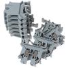 10Pcs Rail Terminal Block Universal Panel Mount Uk 2.5B 32A Screw Connection