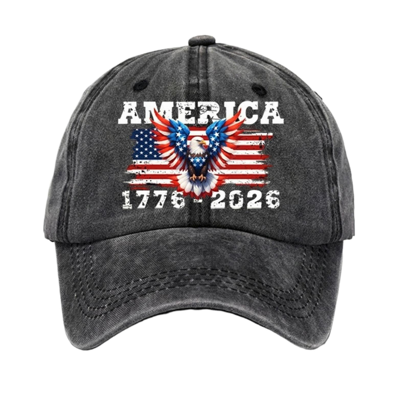 Printed Baseball Cap, Commemorating The 0th Anniversary Of The United States . One Size чёрный