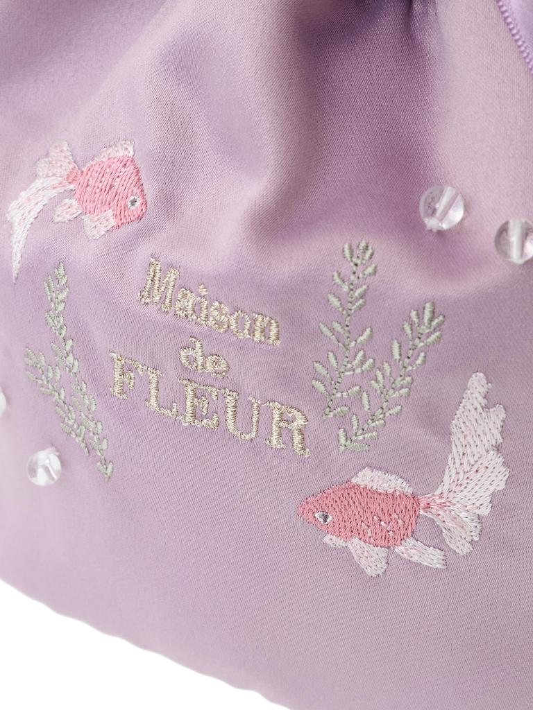 De Apparel Goldfish Drawstring Bag for Lavender [Maison Fleur] Women,