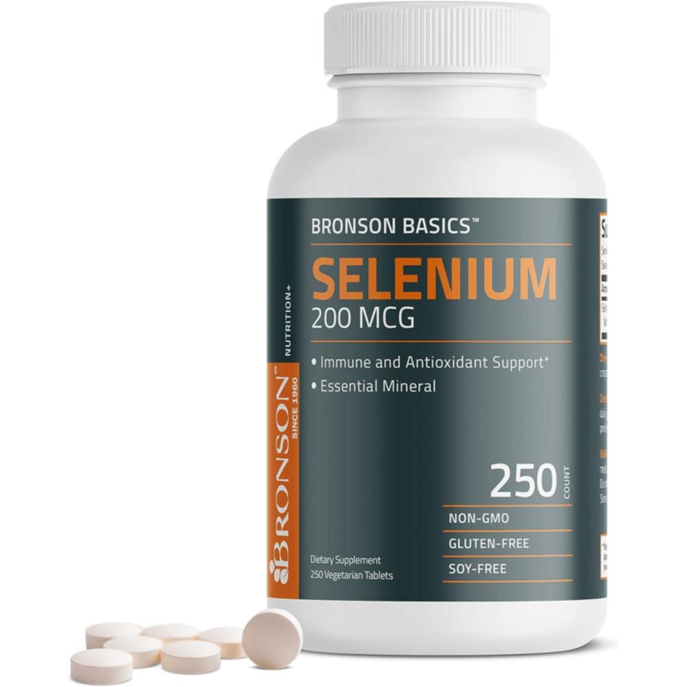 Selenium 200mcg, 250 Capsules, 250-day Supply, High-potency Large Selenium-Antioxidant, 2 Bottles, 500-day Supply