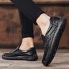 High Quality Leather Casual Men Shoes Vintage Handmade Thick Bottom Walking Shoes Outdoor Footwear Loafers Breathable Sneakers