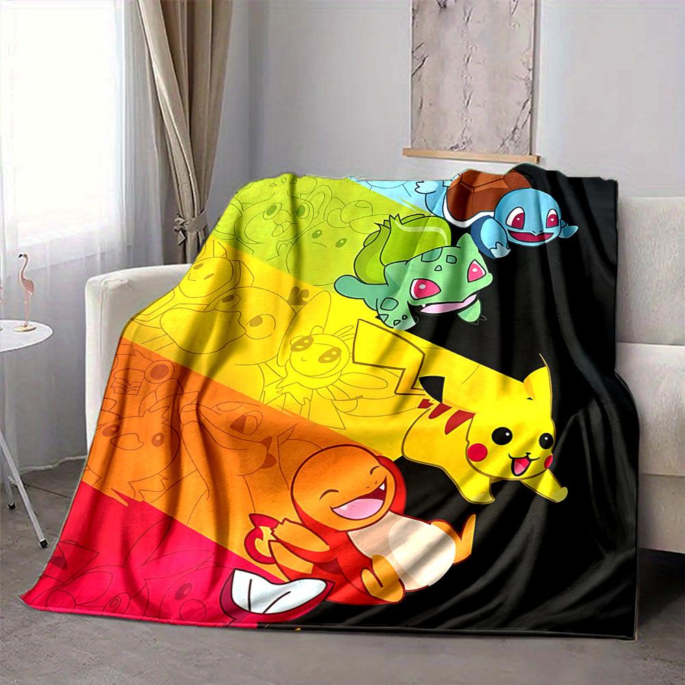 

1pc Pokémon Soft & Warm Flannel Blanket, Multi-Purpose Throw Blanket for Couch, Sofa, Office, Bed, Camping, Travel 80x120cm