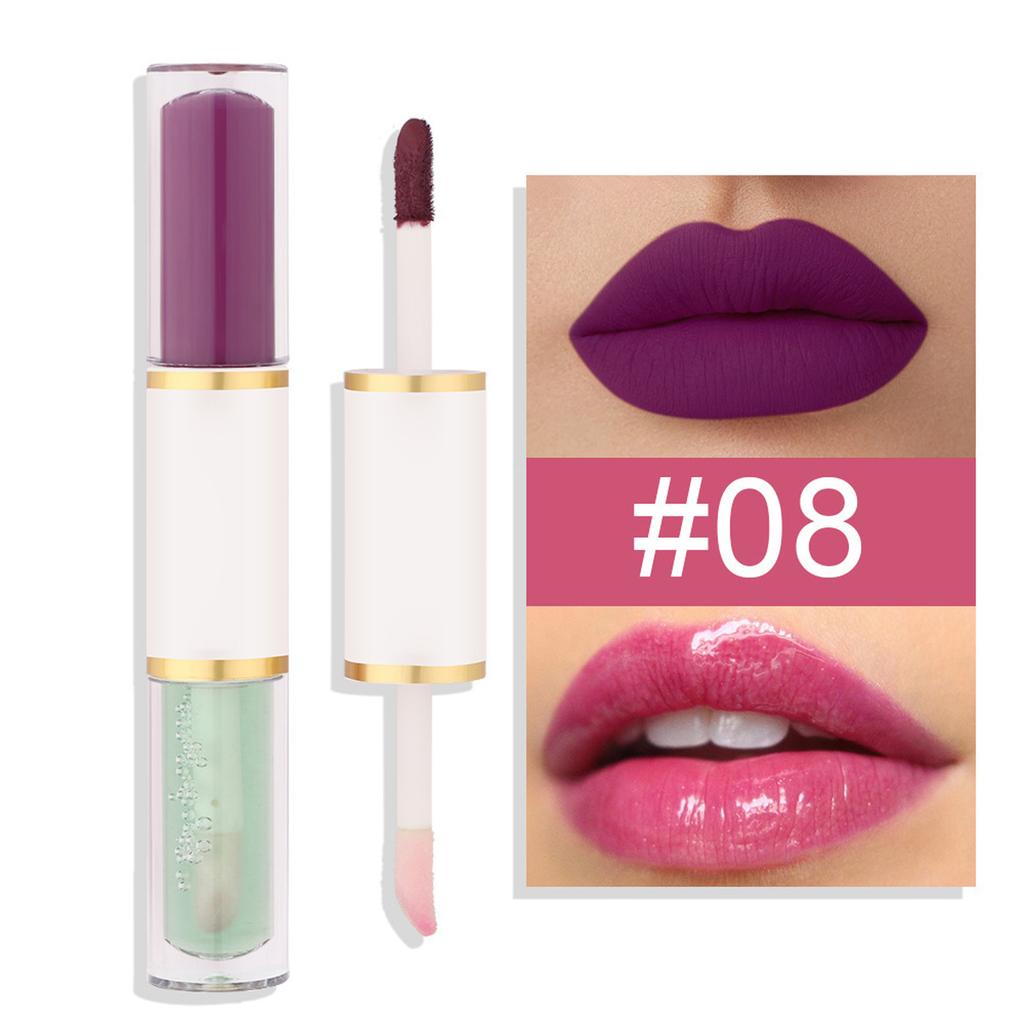 Long-Wearing Water-Resistant Matte Lip Gloss – Dual-Ended, Full-Coverage Transfer-Resistant Formula for Everyday Wear