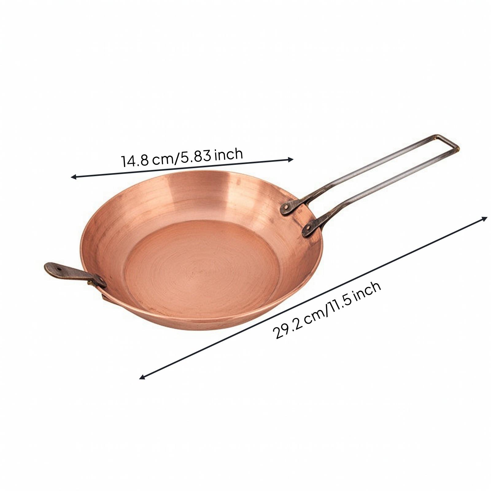 Schnellheizende Kupfer-Bratpfanne Leicht zu reinigen mit Metallgriff beige