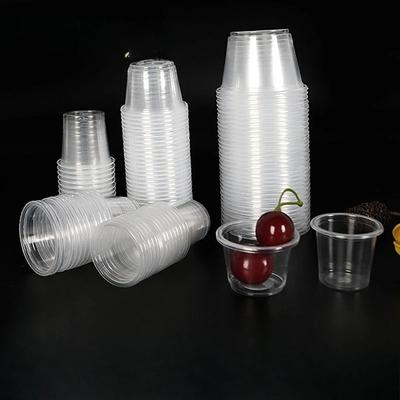 100pcs Beverage Coffee Milk Trial Cups Disposable Plastics Food Grade Small Cup 20ml 30ml 75ml Transparent PP Mini Tea Wine Cup