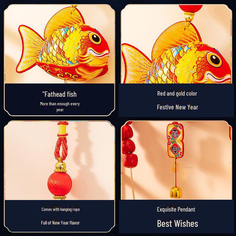 Pandantiv Festivalul de Primăvară Anul Șarpelui 2025 - Clopoțel de vânt Zeul Bogăției Fu pentru decorarea de Anul Nou în scena sufrageriei.