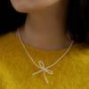 Geegee Little Pearl Ribbon Necklace