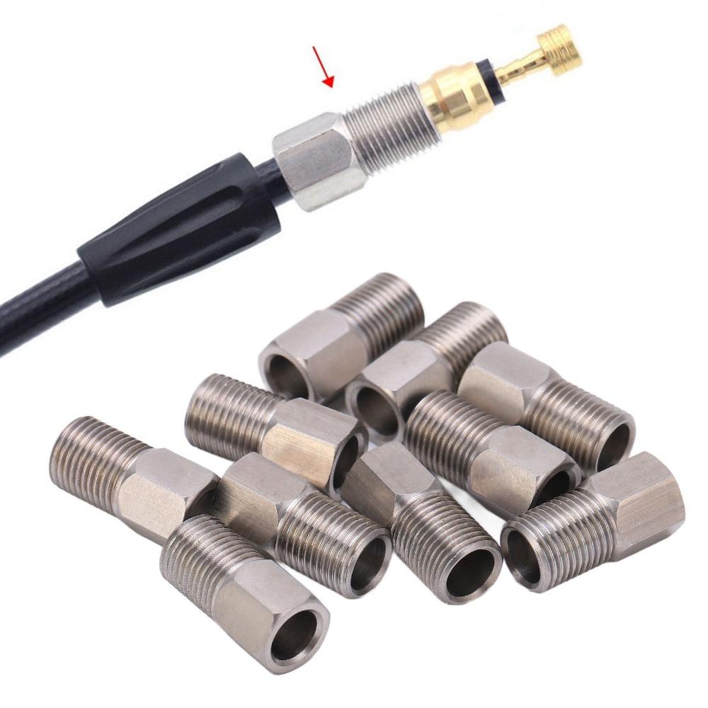 10pcs Stainless Steel Hydraulic Brake Hose Compression Nut for Disc Brake Assembly