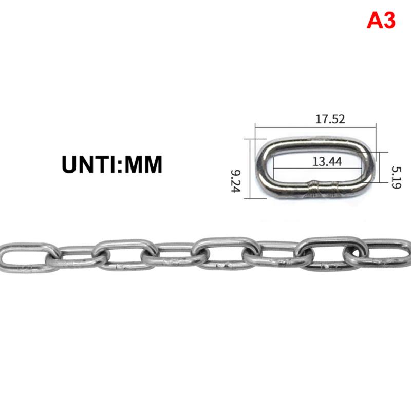 1M Rust Resistant 304 Stainless Steel Chain Welded Durable Chain for Hanging Swing Pet Leash Patio Decor Hanging
