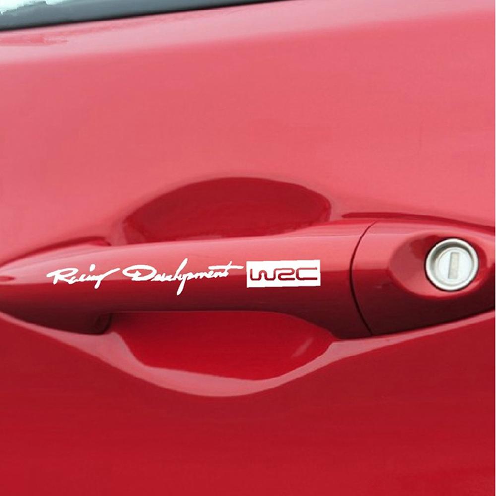 Vinyldekaler Trimdekaler Bilklistremerker WRC World Racing Dual Color Design Bildørhåndtaksdekal
