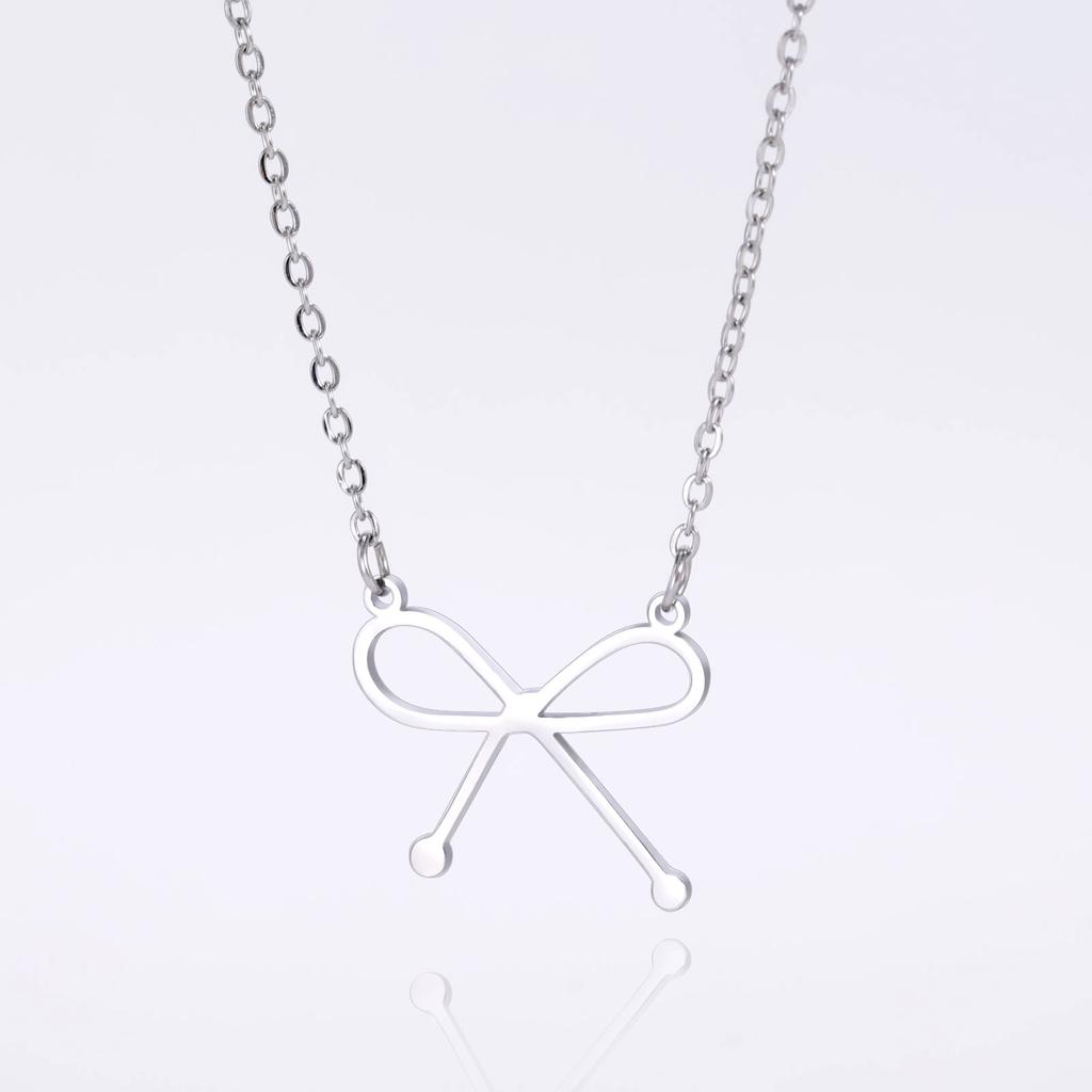 Bow Necklace for Women Gold Silver Bow Necklace Fashion Bow Pendant Necklace Bow Necklace Jewelry Perfect Jewelry for Women