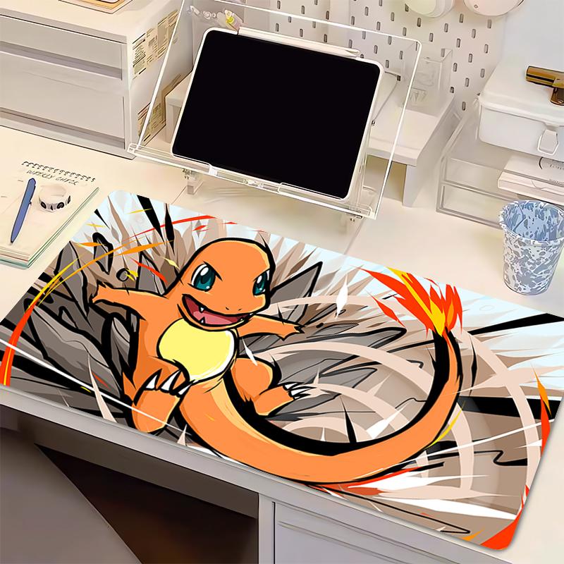 Computer Varmilo Keyboard Mouse Pad Natural Rubber Pokemon Charizard Anime Gaming Table Big Gamer Carpet Desk Mat Soft Mousepad