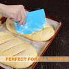3 Pieces Food Dough Scraper, Plastic Multi - Purpose Kitchen Pastry Cutting Tool, Flexible Bowl Scraper with Curved Edge, Cake Baking Bench Scraper
