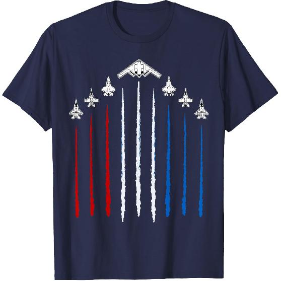 USA Fighter Jets 4th of July Men Funny Patriotic T-Shirt