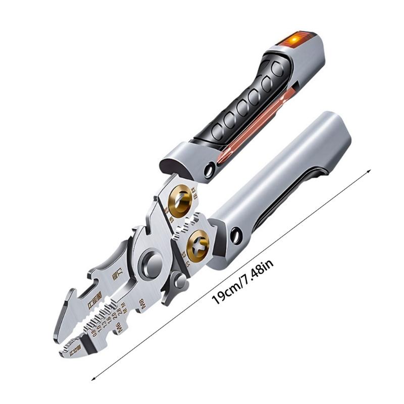 21 In 1 Wire Stripper Wire Stripping Tool with Voltage Tester Cable Cutter with Plier Crimper Splitting Wire Stripper