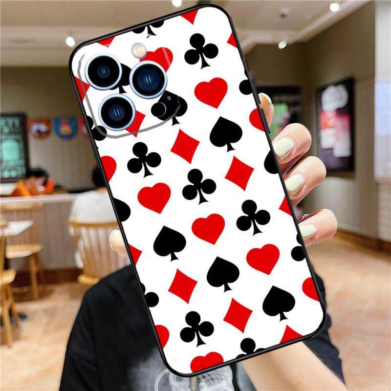 Spades Poker Play Cards Ace Art Phone Case For iPhone 11 12 13 14 16 15 Pro Max Mini XS X XR 7 8 Plus Soft Cover Shell