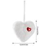 Palline di Natale Sferiche Soffici a Forma di Cuore Verdi con Cuori Rossi, Adatte Come Decorazioni da Appendere per l'Albero di Natale