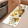 1 Stück Anti-Ermüdungs-Küchenteppiche, OneHouse Blumendruck, wasserdicht, rutschfest, dick, gepolsterte Küchenmatte, strapazierfähig, bequeme Stehmatte für die Küche