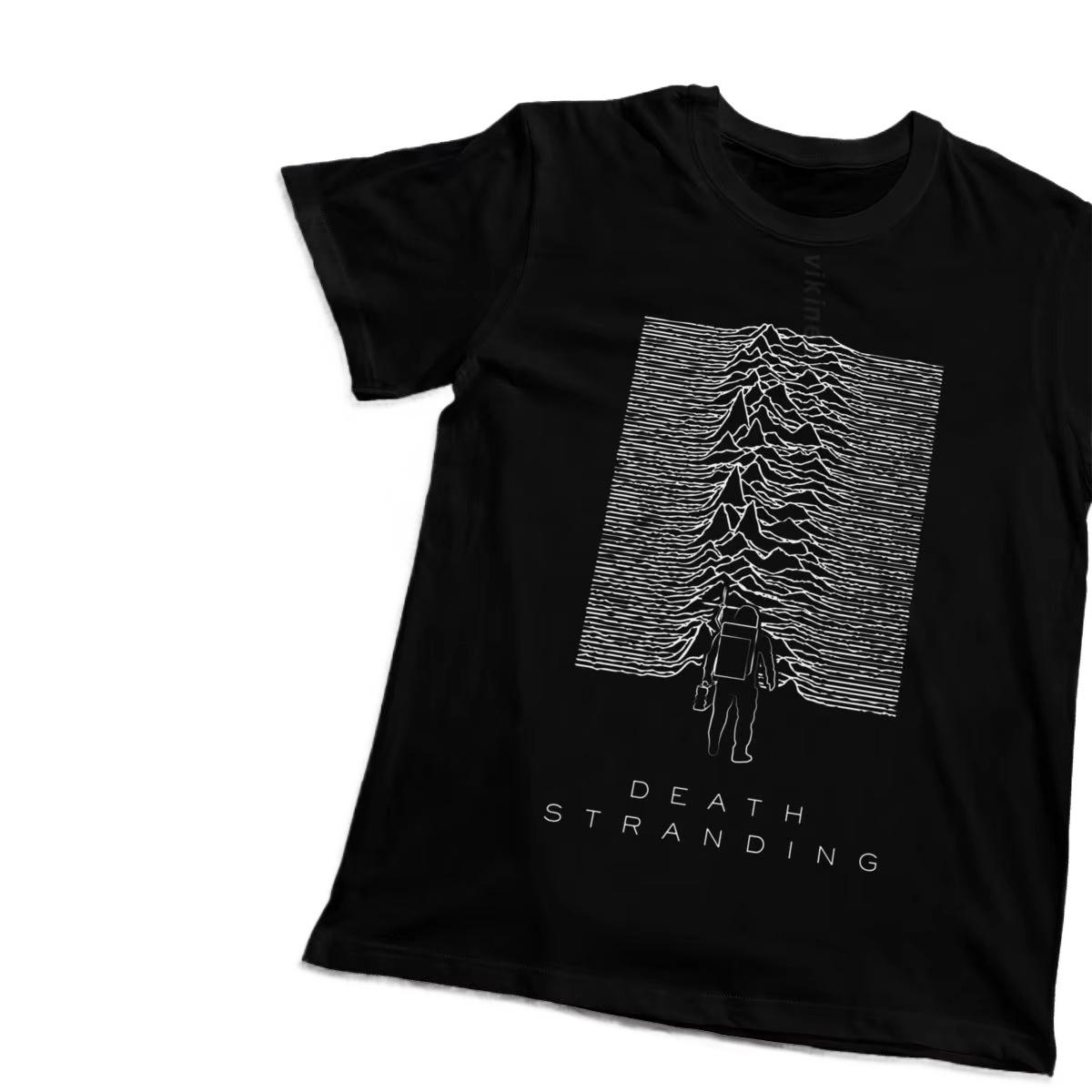 

Футболка Death Stranding X Joy Division Повседневная с круглым вырезом, на заказ для Camisas, из натурального хлопка, классическая, мужская и женская, оверсайз L