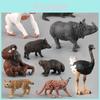 Realistic Pvc Animal Figurines Collection Featuring Wild Boar Ostrich And Orangutan Models